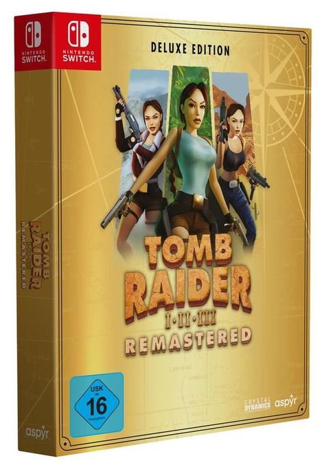 Tomb Raider I-III Remastered Starring Lara Croft: Deluxe Edition (Nintendo Switch) 