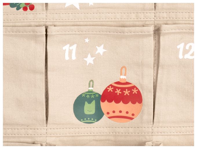 (Beige, Grün, Rot, Weiß) 11003211 Adventskalender DIY 