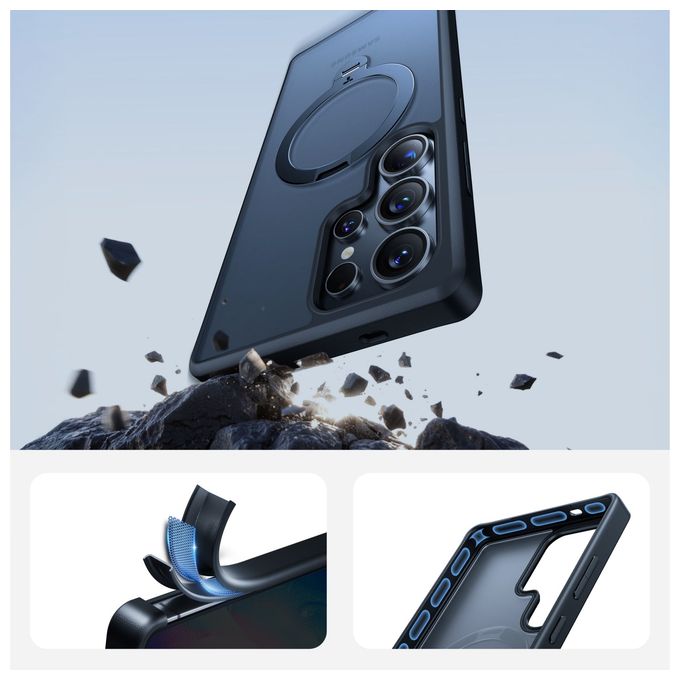 Cover für Samsung S25  Ostand Spin (Schwarz) 