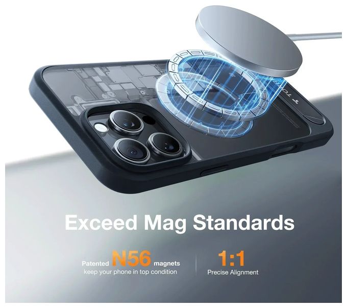 Cover für Apple iPhone 16 Pro Max  Pstand (Grau) 