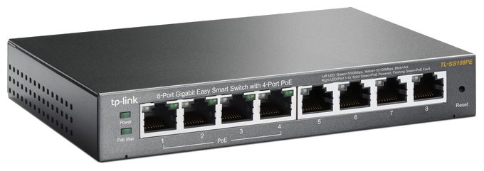 8-Port Gigabit Easy Smart Switch mit 4-Port PoE+ 