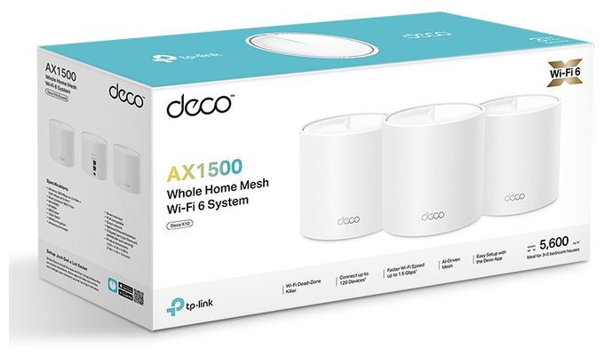WiFi 6 Router Dual-Band (2,4 GHz/5 GHz) 300 Mbit/s Deco X1500 