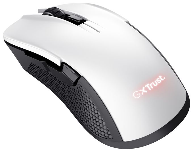 7200 DPI Gaming Maus Optisch  GXT 923W YBAR (Schwarz, Weiß) 