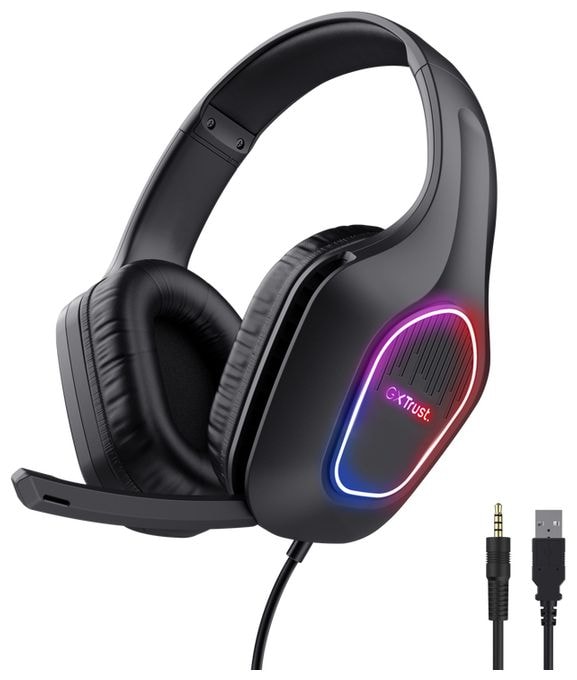 Ohraufliegender Kopfhörer Kabelgebunden USB Typ-A  GXT416 Zirox (Schwarz) 