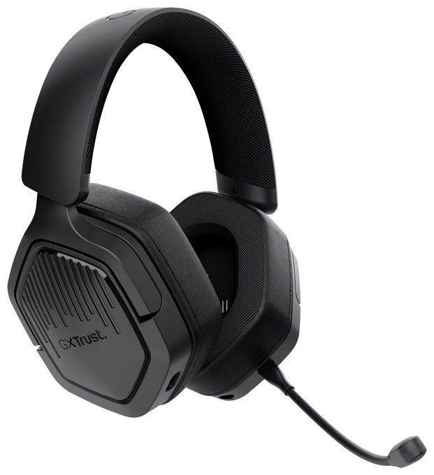 Over Ear Bluetooth Kopfhörer kabelgebunden&kabellos 20 h Laufzeit USB Type-C / USB Type-A  GXT493 Carus (Schwarz) 
