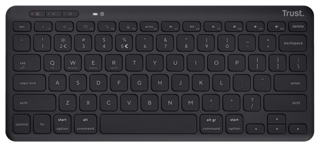 Büro Tastatur USB + RF Wireless + Bluetooth  Lyra (Schwarz) 