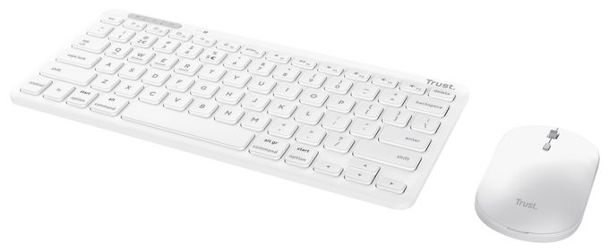 Büro Tastatur RF Wireless + Bluetooth  Lyra Compact Wireless Combo Set (Weiß) 