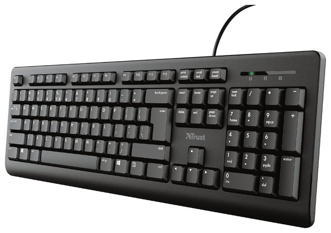 Büro Tastatur USB  Primo 4 in 1 Home Office Set (Schwarz) 