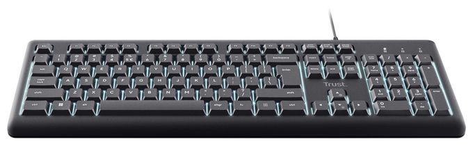 Heimbüro Tastatur USB  Primo Beleuchtete (Schwarz) 