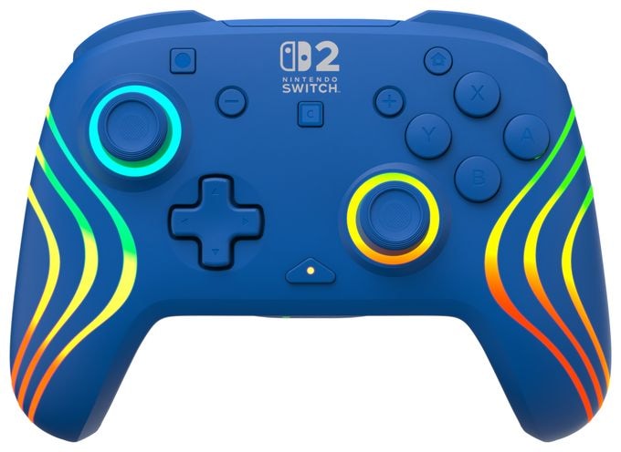 Gamepad für Nintendo Switch, Nintendo Switch 2, Nintendo Switch Lite, Nintendo Switch OLED  Afterglow Wave Wireless Controller (Blau) 