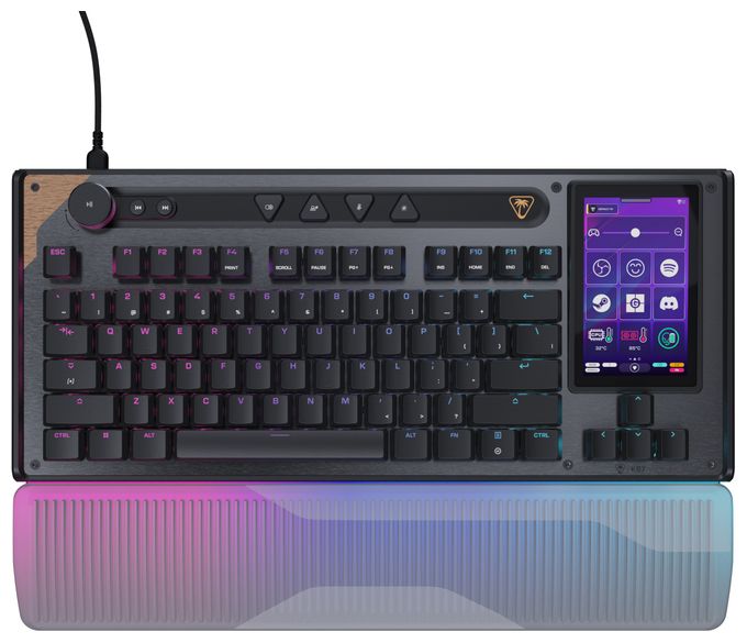 RGB-LED Gaming Tastatur QWERTZ USB  Command Series KB7 TKL Wired (Schwarz/Grau) 