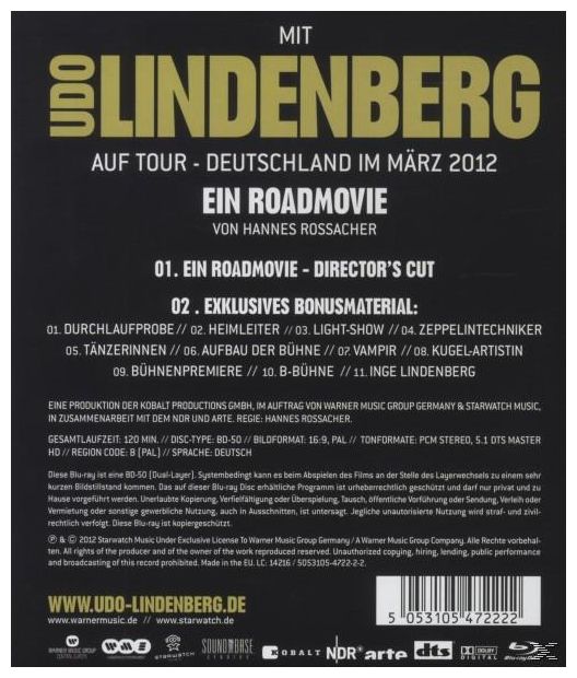 Udo Lindenberg - Mit Udo Lindenberg Auf Tour-Deutschland Im März'12 