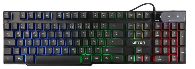 LED Gaming Tastatur  Hawk Gaming Set 4in1 (Schwarz, Rot, Weiß) 