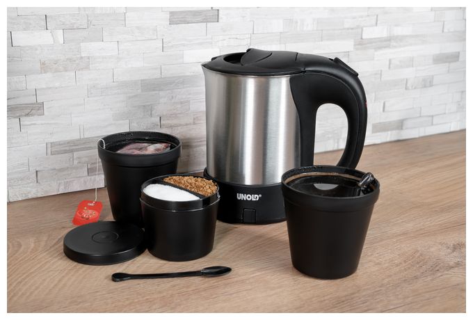 0,5 l Wasserkocher 1000 W  18575 (Schwarz, Edelstahl) 