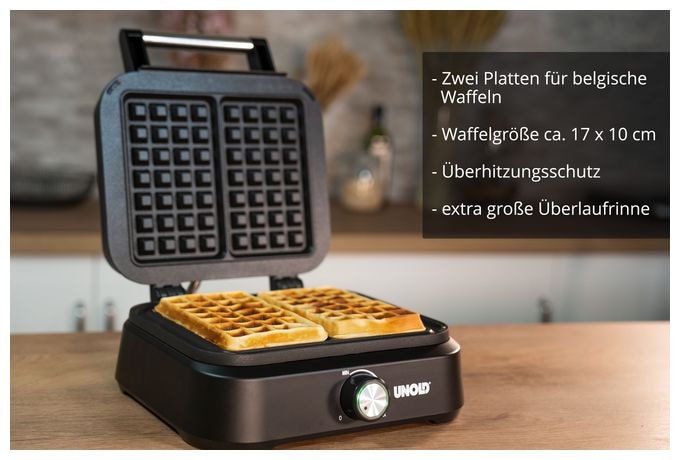 Waffeleisen Rechteckig für 2 Waffel(n) 1500 W 48275 