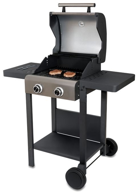 2600 W  58595 Barbecue Grill-Wagen Buddy (Schwarz, Edelstahl) 