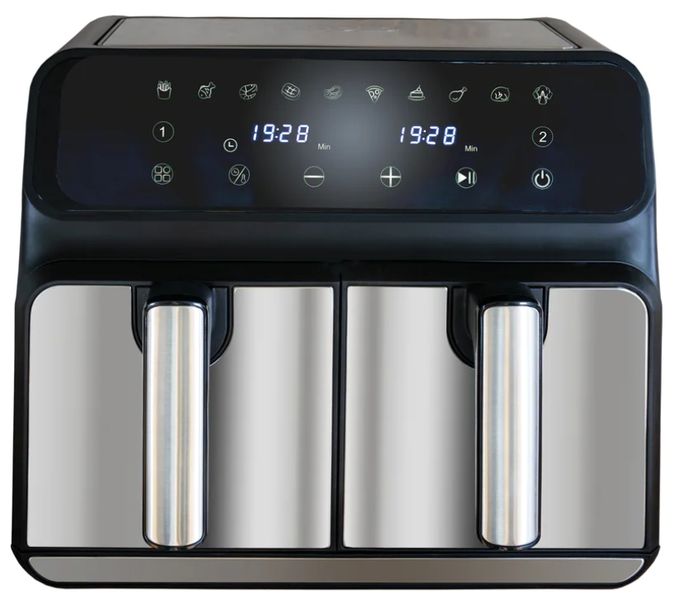 Doppel Heißluftfritteuse 8 l 1700 W  58685 Twin Zone (Schwarz, Grau) 