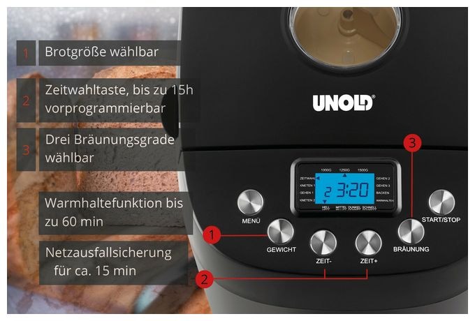 Brotbackautomat für 1,5 kg 850 W 68520 Backmeister Big 