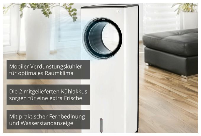 Turmventilator Stand  Fresh (Grau, Weiß) 