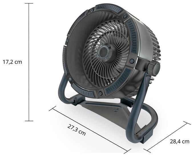 Ventilator Flur, Tisch, Wand neigbar  Outdoor (Schwarz) 