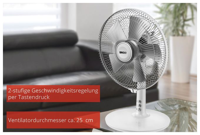 Ventilator Tisch neigbar  Silverline (Silber, Weiß) 