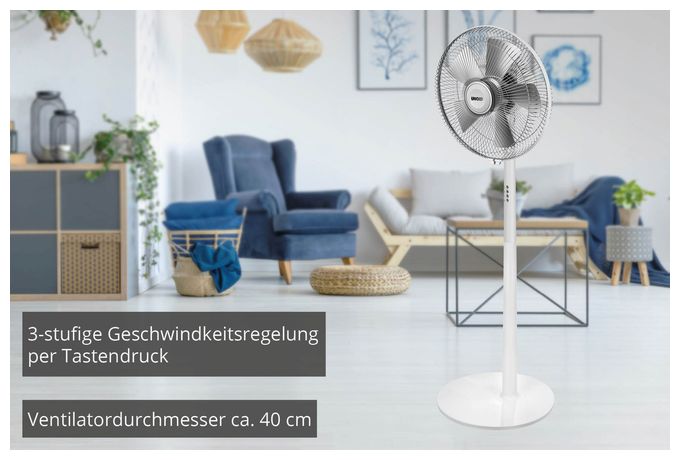 Ventilator Stand neigbar  Silverline (Silber, Weiß) 