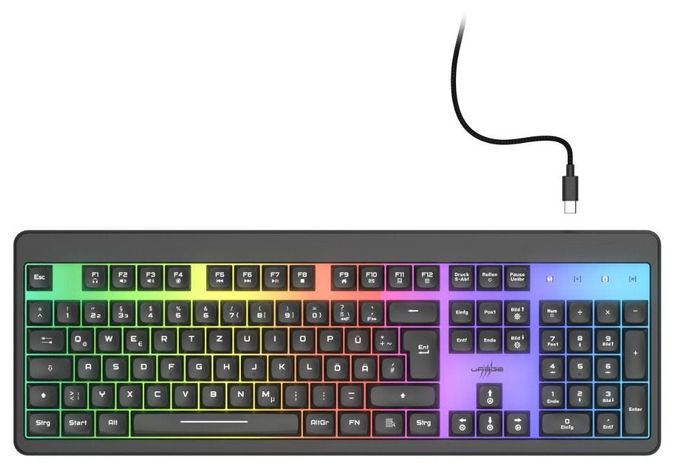 RGB-LED Gaming Tastatur USB  Exodus 215 Illuminated (Schwarz) 