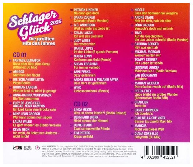 VARIOUS - Schlager Glück 2025-Die Hits Des Jahres (2CD) 