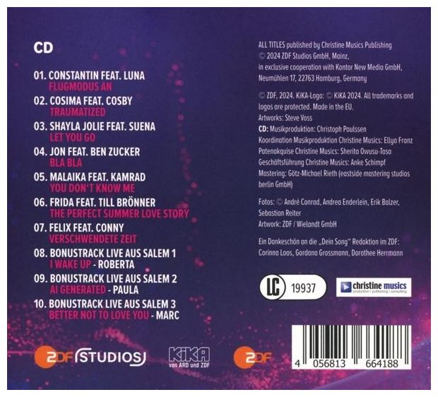 VARIOUS - ZDF-Dein Song 2024 (Digisleeve) 
