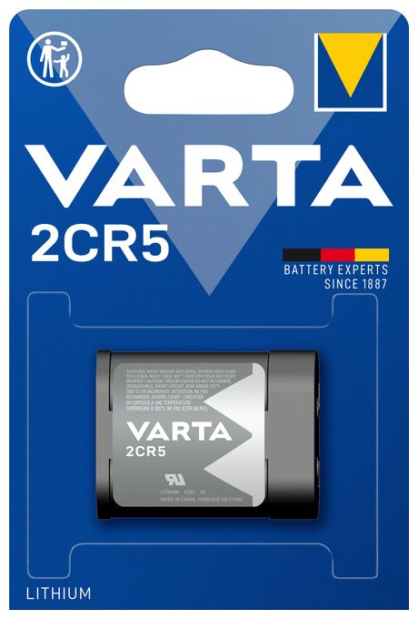 Batterien 2CR5 Lithium Rundzelle, 1 Stück, 6V, Spezialbatterien für elektronische Geräte, mit langanhaltender, höchster Leistung 
