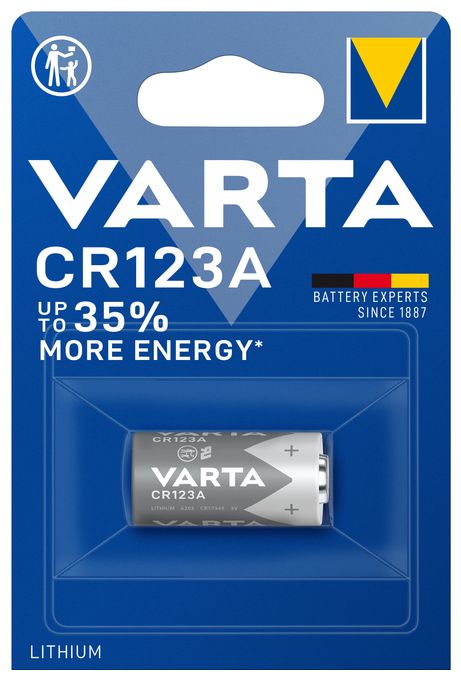 Batterien CR123A Lithium Rundzelle, 1 Stück, 3V, Spezialbatterien für elektronische Kleingeräte, mit langanhaltender, höchster Leistung 