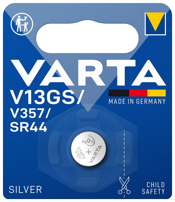 SR44 Silberoxid 1,55 V 1 Stück  Silver Coin Knopfzelle (Metallisch) 