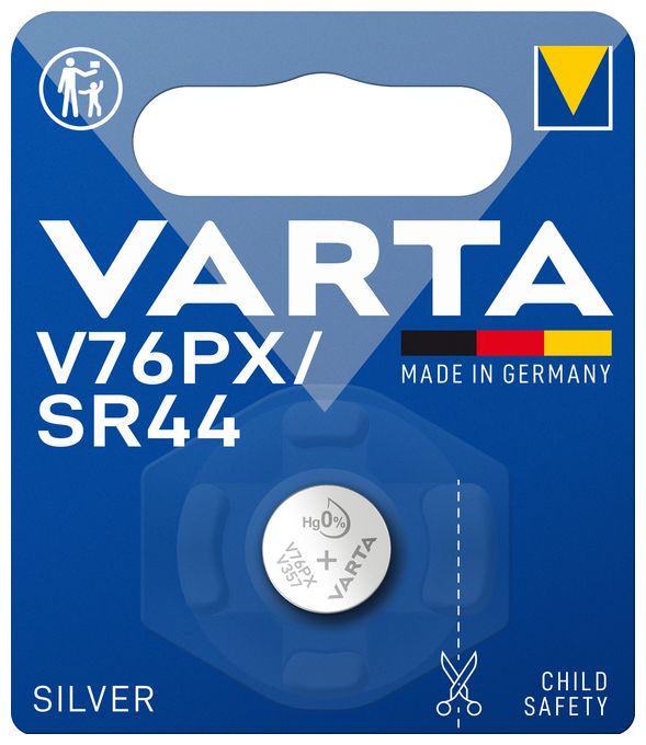 SR44 Silberoxid 1,55 V 1 Stück  Silver Coin Knopfzelle (Silber) 