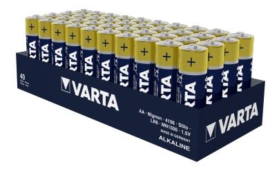 AA Alkali 1,5 V 40 Stück  Longlife Batterie (Blau/Gold) 