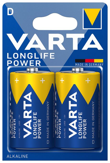 D Alkali 1,5 V 2 Stück  Longlife Power Batterie (Blau/Gold) 