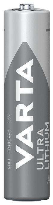 AAA Lithium 1,5 V 2 Stück  Ultra Lithium Batterie (Grau/Silber) 