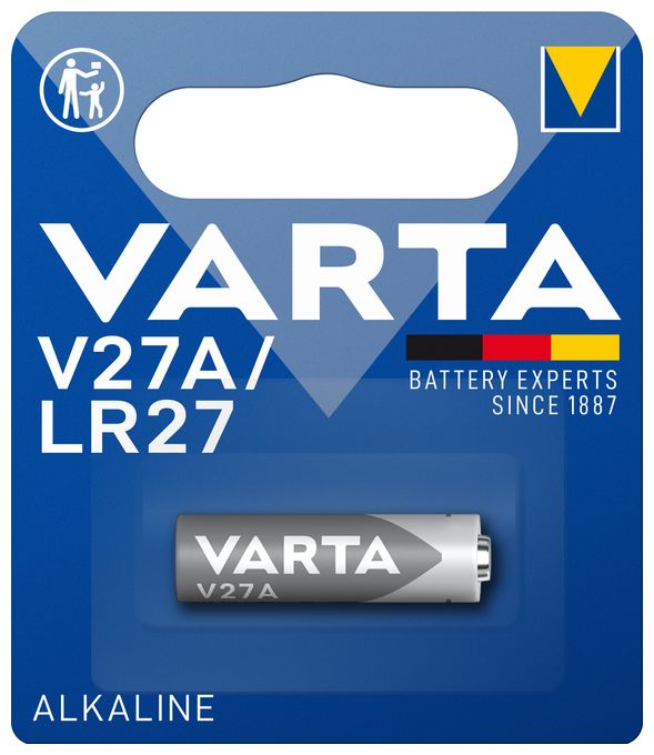 Batterien V27A, 1 Stück, Alkaline Special, 12V, für Uhren, Fernbedienungen, Taschenrechner, kompakt mit langanhaltender & hoher Leistung 