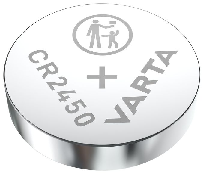 VARTA Batterien Knopfzelle CR2450, 4 Stück, Lithium Coin, 3V, kindersichere Verpackung, für elektronische Kleingeräte 