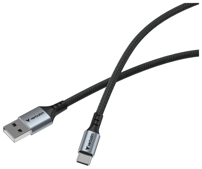 0,48 Gbit/s Stecker Rundkabel USB A auf USB C bis 18 W 1,2 m  31843 (Schwarz) 