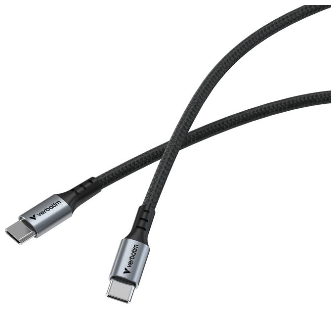 0,48 Gbit/s Stecker Rundkabel USB C auf USB C bis 100 W 1,2 m  31845 (Schwarz) 