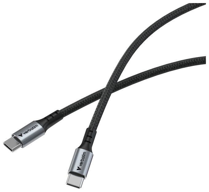 0,48 Gbit/s Stecker Rundkabel USB C auf USB C bis 100 W 1,2 m  31846 (Schwarz) 