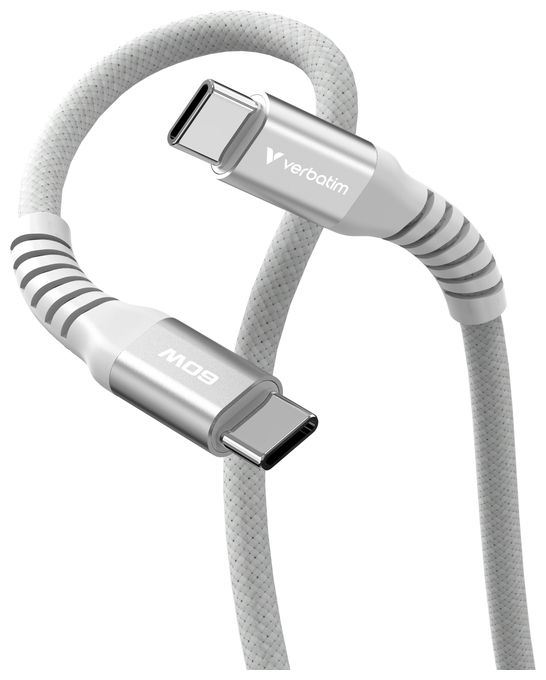 0,48 Gbit/s Stecker Rundkabel USB C auf USB C bis 60 W 1,2 m  31850 (Grau) 