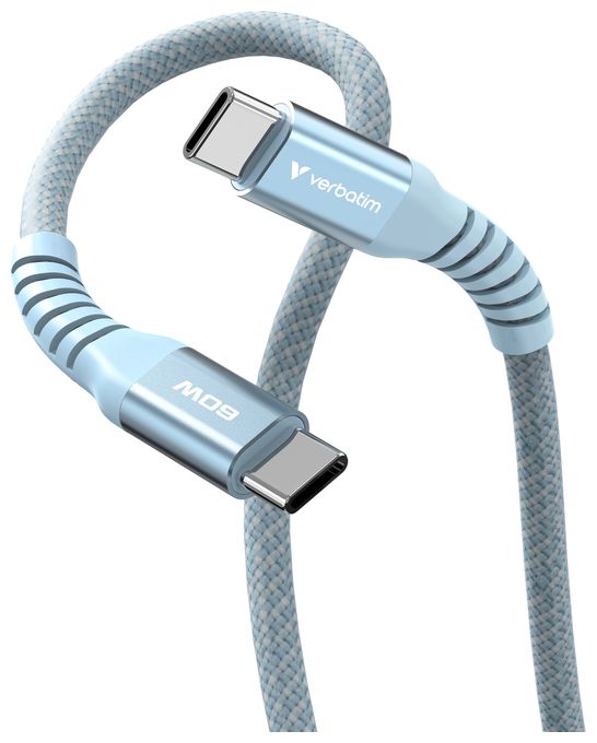 0,48 Gbit/s Stecker Rundkabel USB C auf USB C bis 60 W 1,2 m  31852 (Blau) 