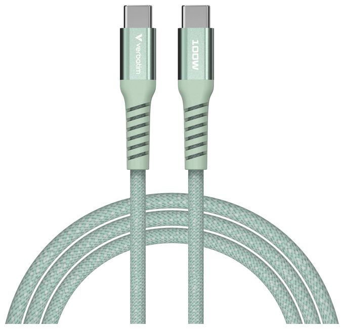 0,48 Gbit/s Stecker Rundkabel USB C auf USB C bis 100 W 1,2 m  31855 (Grün) 
