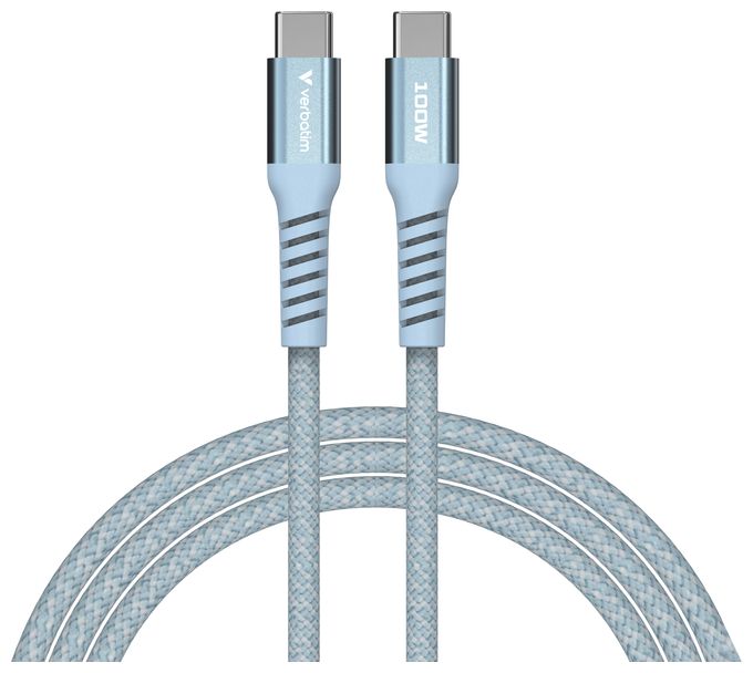 0,48 Gbit/s Stecker Rundkabel USB C auf USB C bis 100 W 1,2 m  31856 (Blau) 