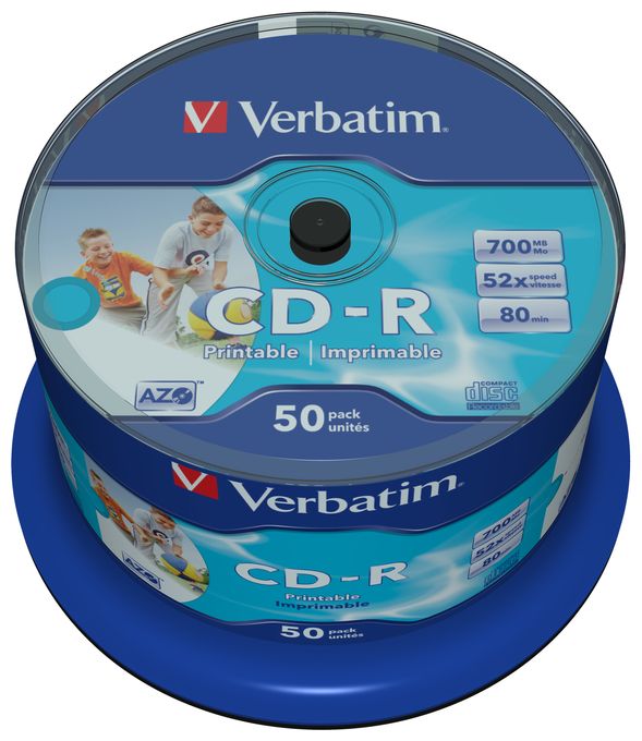 CD-R AZO Wide Inkjet Printable no ID 