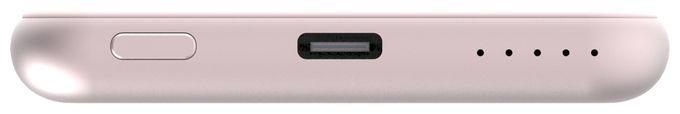 5000 mAh Powerbank USB Typ-C Kabelloses Laden  Charge 'n' Go (Pink) 