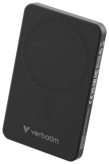 5000 mAh Powerbank USB Typ-C Kabelloses Laden  Charge 'n' Go Essentials (Schwarz) 