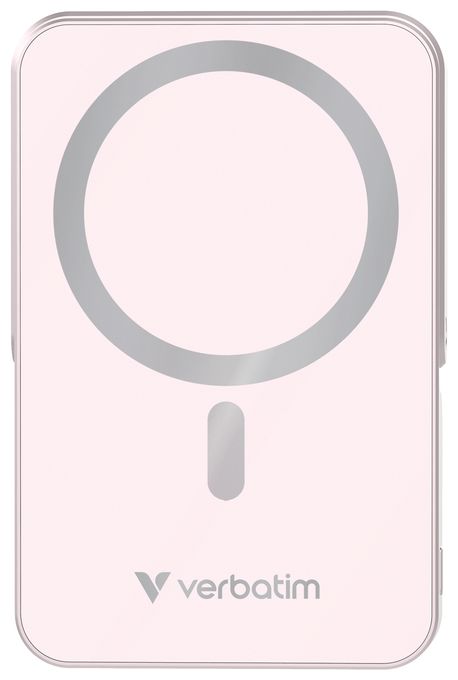 10000 mAh Powerbank USB Typ-C Kabelloses Laden  Charge 'n' Go Magnetic Wireless (Pink) 