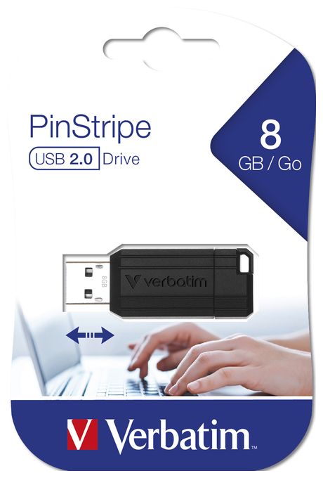 USB Typ-A Stick 8 GB  PinStripe (Schwarz) 
